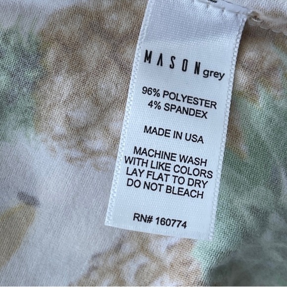 Mason Grey TROPICAL SMOOTHIE Fruit Print Classic Short Robe Women's Size small - Picture 3 of 13